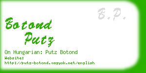 botond putz business card